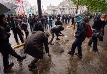 Yacobitti cruzó a Monteoliva por los incidentes en la marcha: “Debe identificar a los violentos”